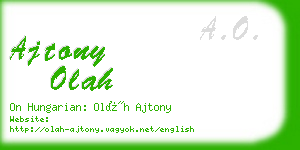 ajtony olah business card